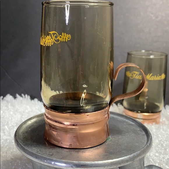 Vintage (2) Tia Maria Expresso cups Copper Finish - Picture 3 of 9